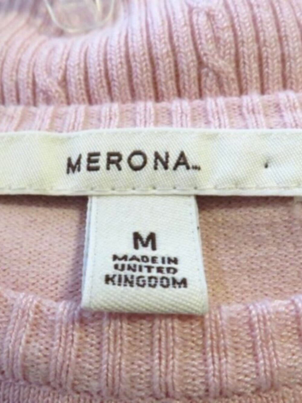 Merona Pink Puff Shoulder Short Sleeve Sweater - Size M - Picture 6 of 9
